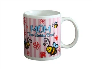 Tazza da caffè in ceramica da 11 once bianca