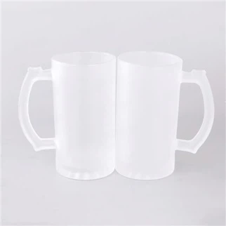 Tazza in vetro a sublimazione trasparente